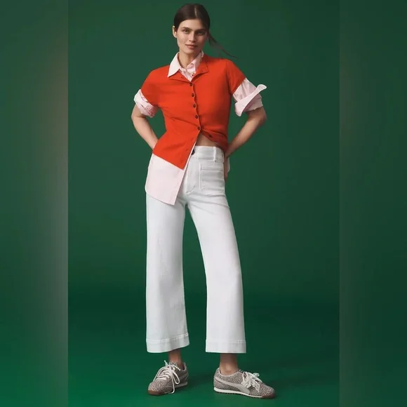 Anthropologie Maeve The Colette Crop Wide-Leg Jeans still Sold Online @$130! - Picture 2 of 16